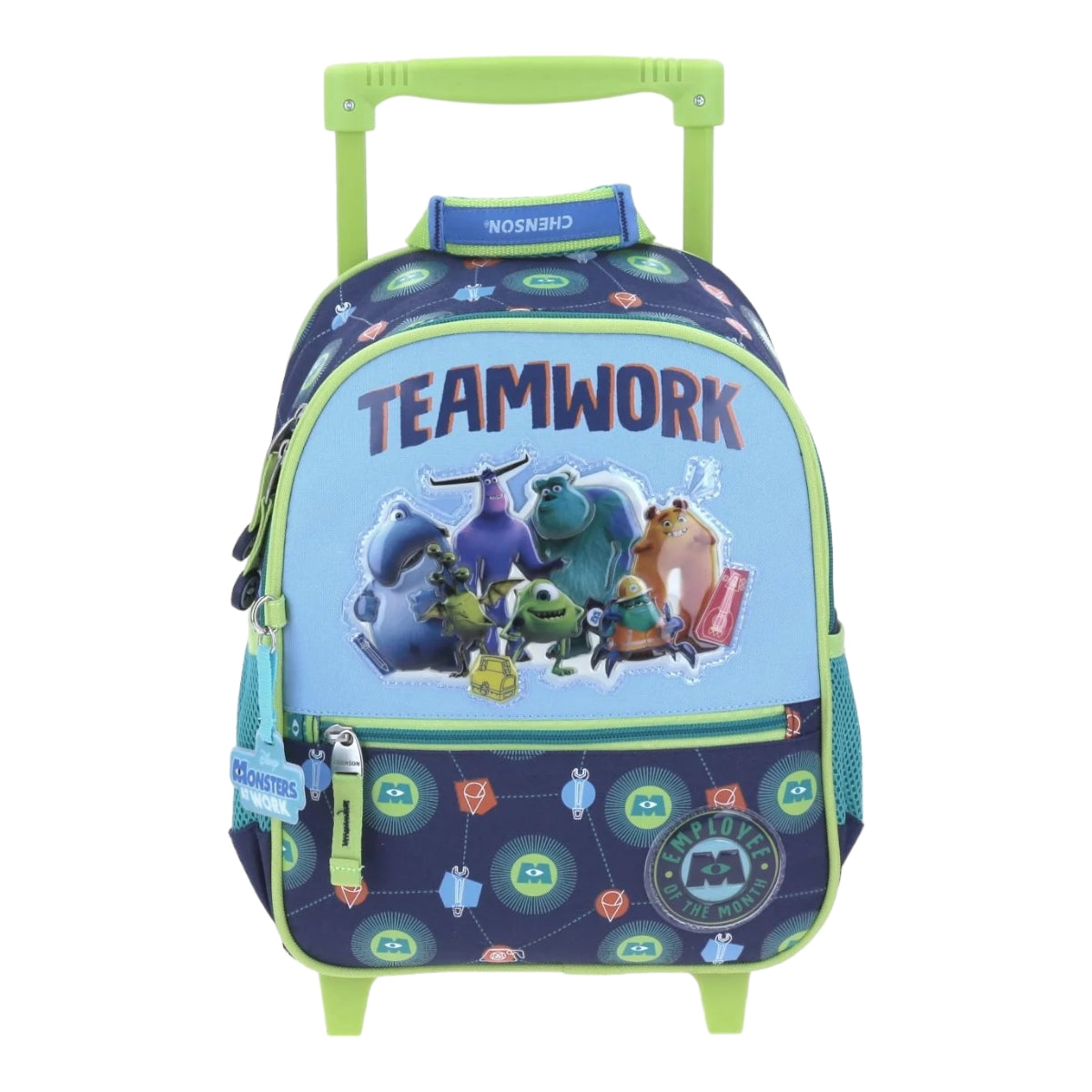 Mochila de Ruedas Azul Chenson Monster Work Kinder MW65806