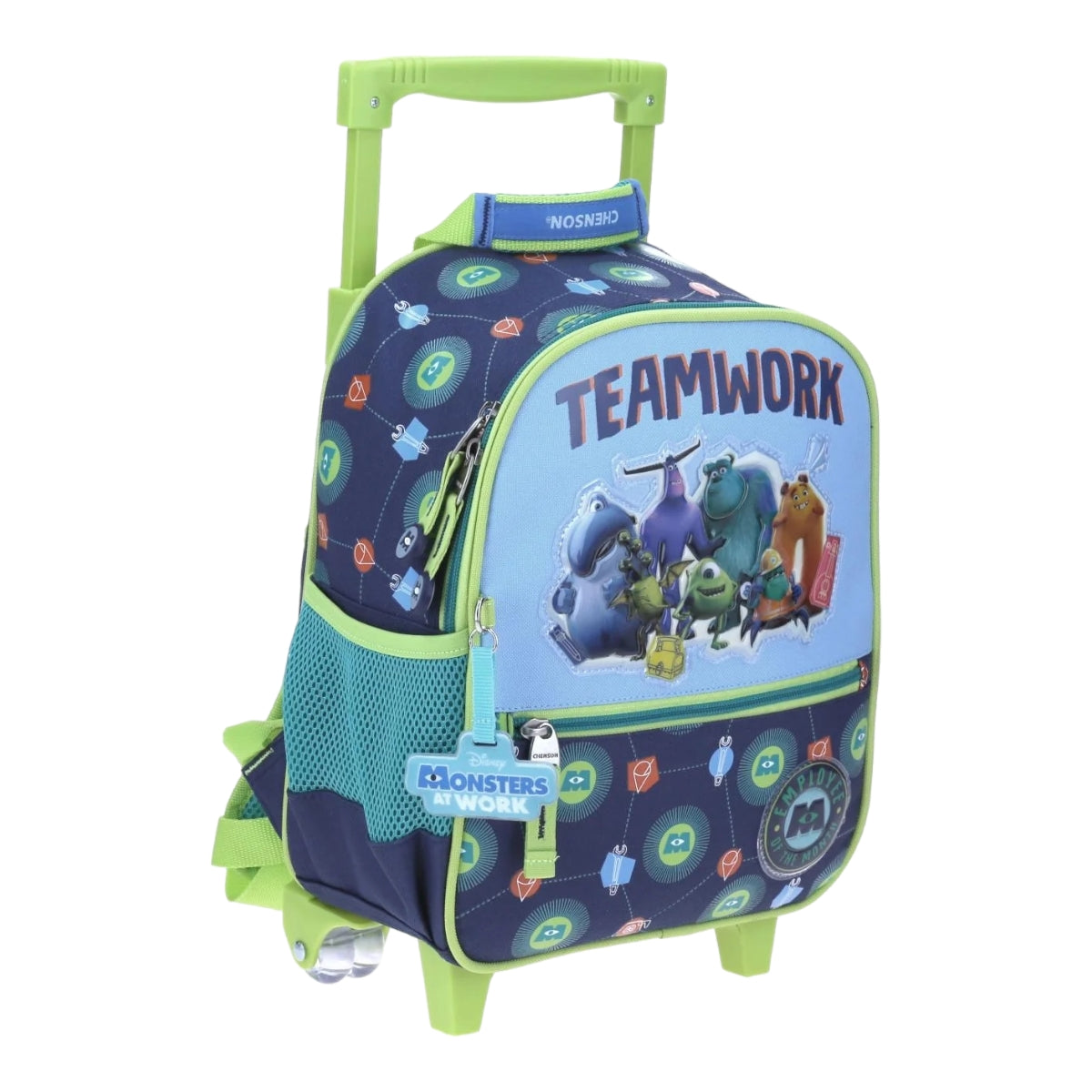 Mochila de Ruedas Azul Chenson Monster Work Kinder MW65806