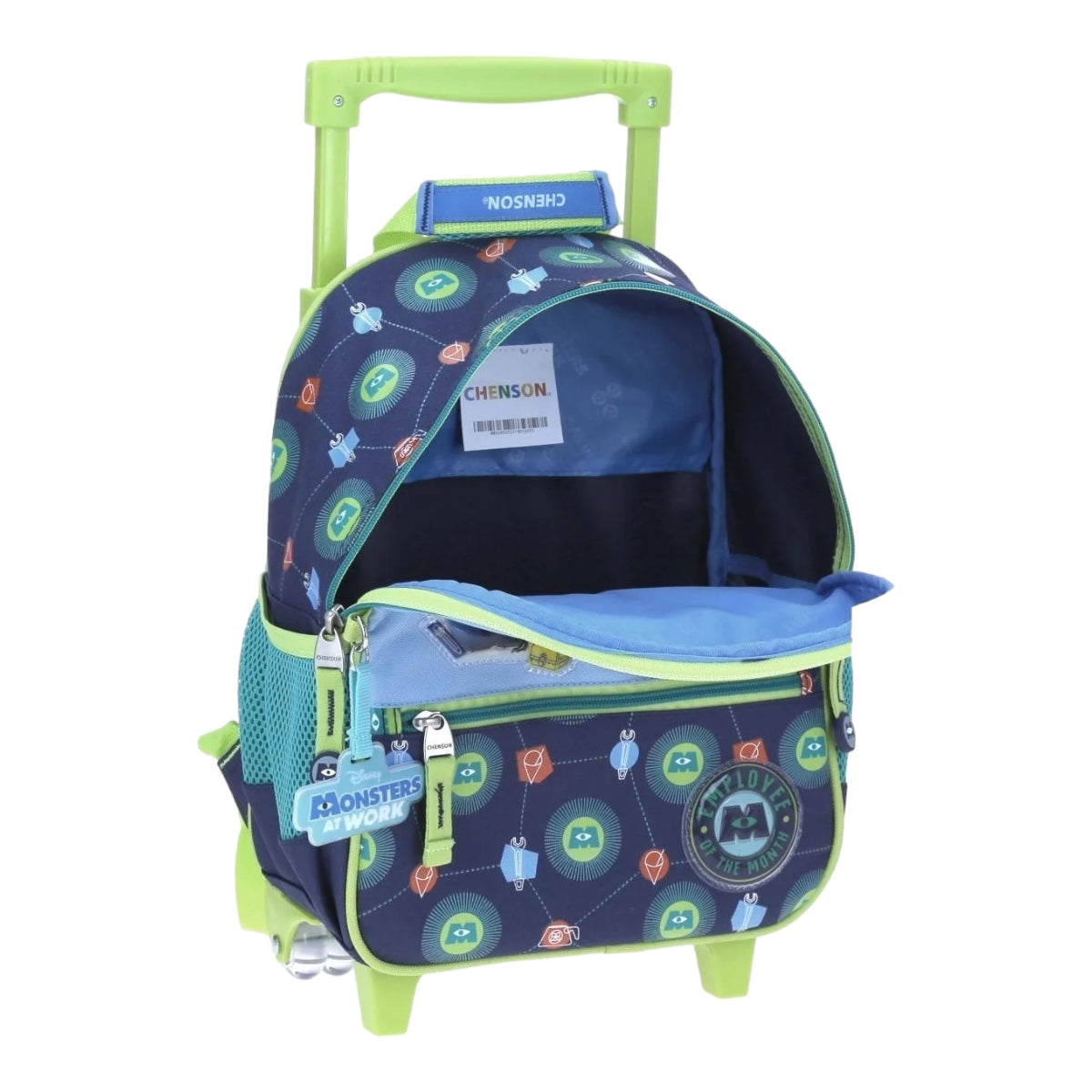 Mochila de Ruedas Azul Chenson Monster Work Kinder MW65806